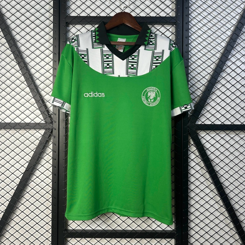 Camisa I Nigéria Retrô | 1994 Adidas - Verde Branca e Preta