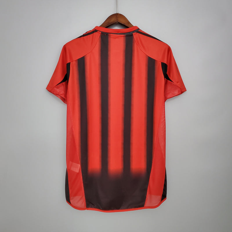 Camisa I Milan Retrô | 04/05 Adidas - Vermelha e Preta