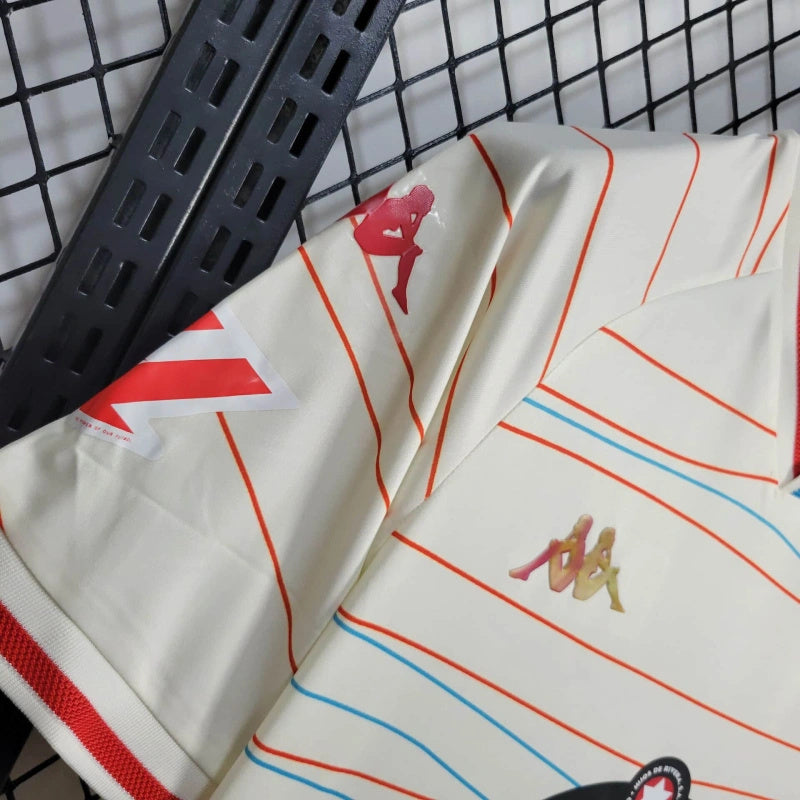 Camisa II Real Valladolid | 24/25 Torcedor Kappa - Branca Azul e Vermelha