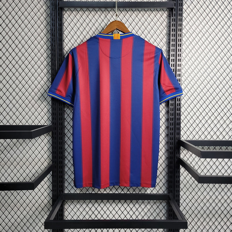 Camisa I Barcelona Retrô | 09/10 Nike - Vermelha e Azul