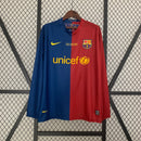 Camisa I Barcelona Retrô | 08/09 Nike - Azul e Vermelha - Manga Longa