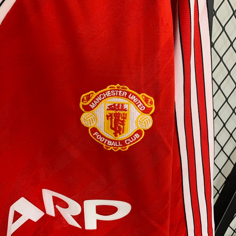 Camisa I Manchester United Retrô | 86/88 Adidas - Vermelha - Manga Longa