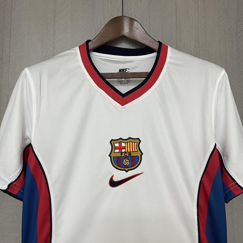 Camisa II Barcelona Retrô | 98/99 Torcedor Nike - Branca