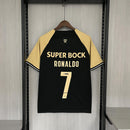 Camisa CR7 X Sporting | 23/24 Torcedor CR7 - Preta e Dourada - Ronaldo