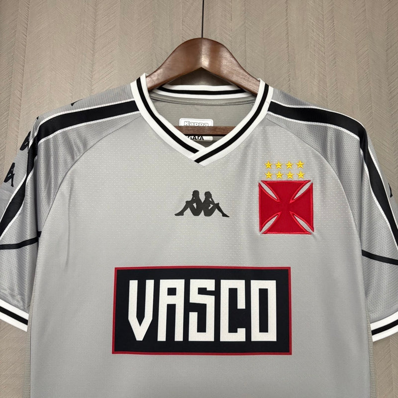 Camisa Pré Jogo Vasco | 25/26 Torcedor Kappa - Cinza e Preta