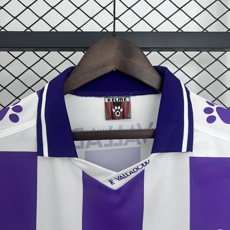 Camisa I Real Valladolid Retrô | 95/96 Kelme - Roxa e Branca