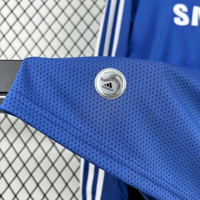 Camisa I Chelsea Retrô | 09/10 Adidas - Azul e Branca - Manga Longa