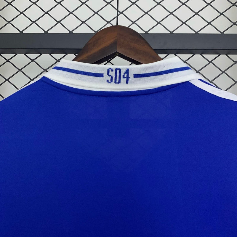 Camisa I Schalke 04 Retrô | 01/02 Adidas - Azul e Branca