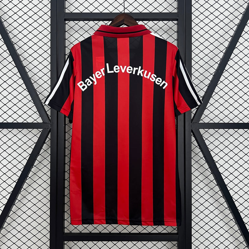Camisa I Bayer Leverkusen Retrô | 01/02 Adidas - Vermelha e Preta