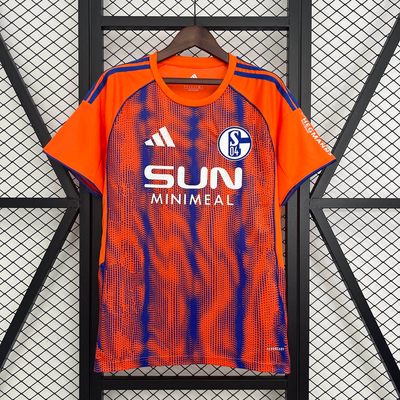 Camisa III Schalke 04 | 25/26 Torcedor Adidas - Laranja e Azul