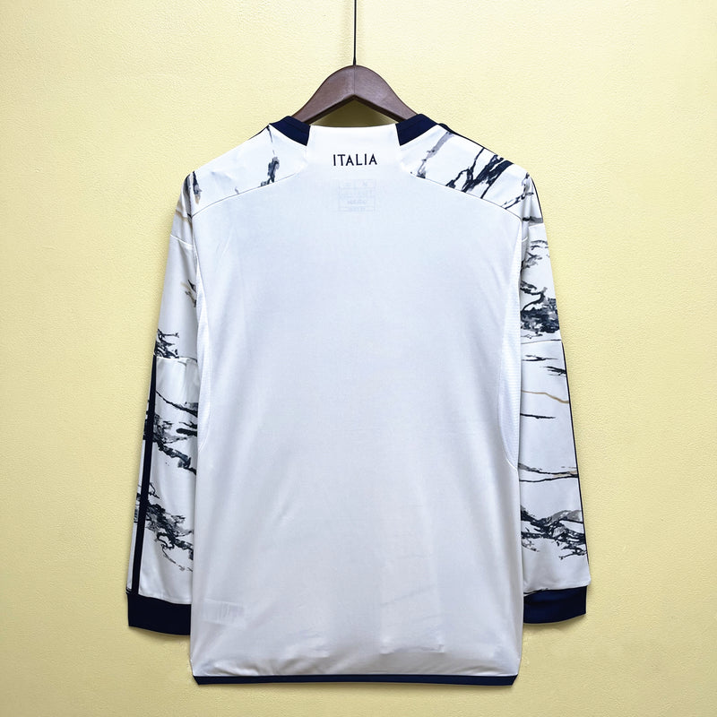 Camisa II Itália | 23/24 Torcedor Adidas - Branca - Manga Longa