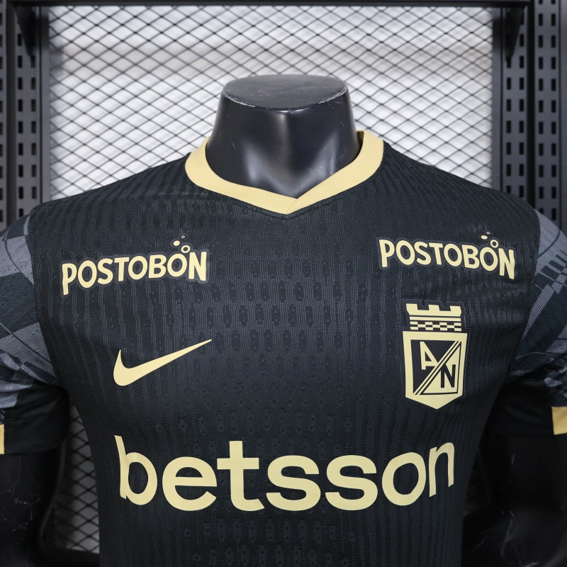 Camisa II Atlético Nacional | 25/26 Modelo Jogador Nike - Preta e Dourada
