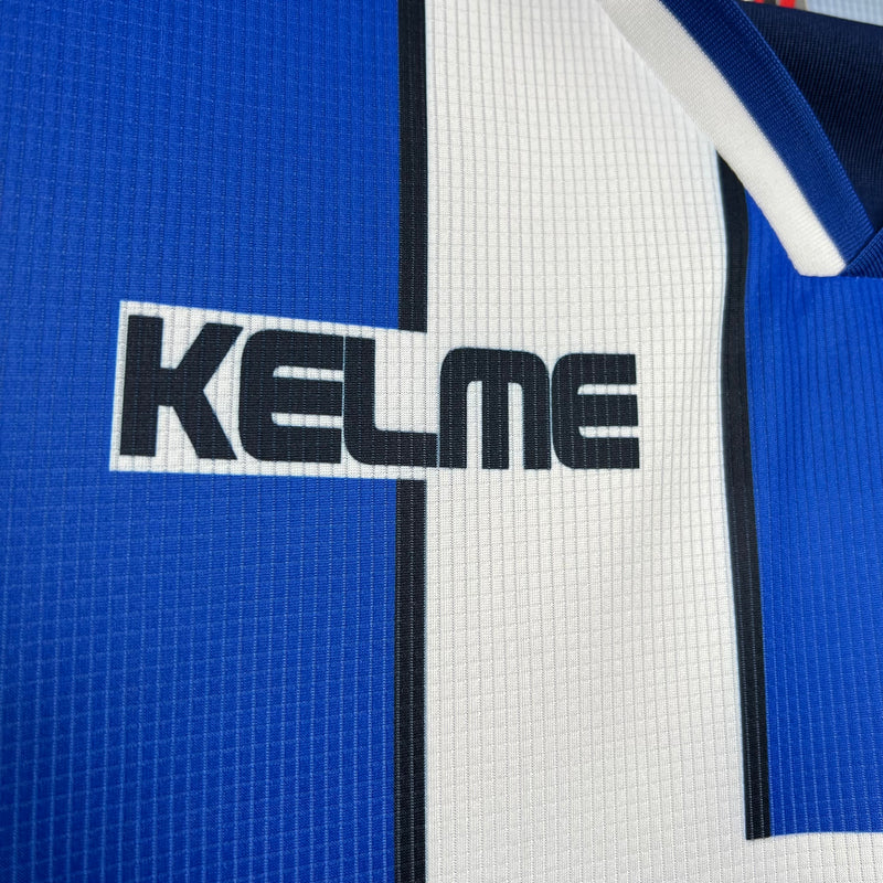 Camisa I Málaga Retrô | 98/99 Kelme - Azul e Branca