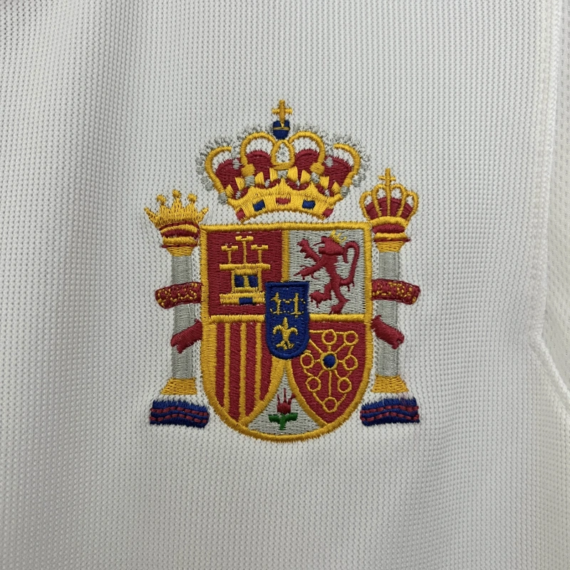 Camisa II Espanha Retrô | 2000 Adidas - Branca Vermelha e Amarela