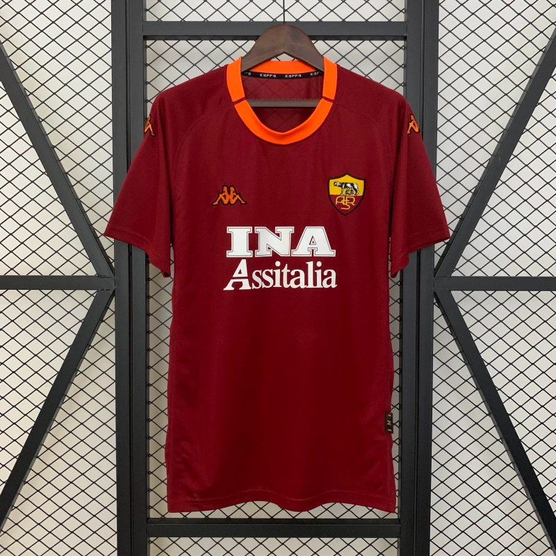 Camisa I Roma Retrô | 00/01 Kappa - Vermelha e Laranja