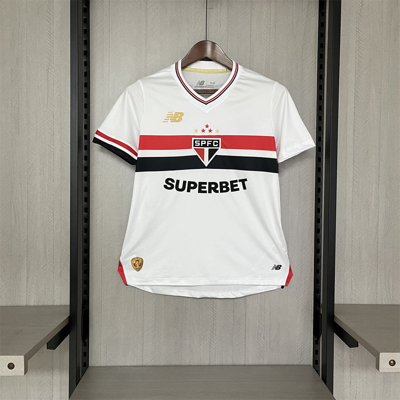 Camisa I São Paulo | 25/26 Torcedor New Balance - Feminina - Branca