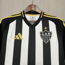 Camisa I Clube Atlético Mineiro | 25/26 Torcedor Adidas - Preta e branca (Patrocinios)