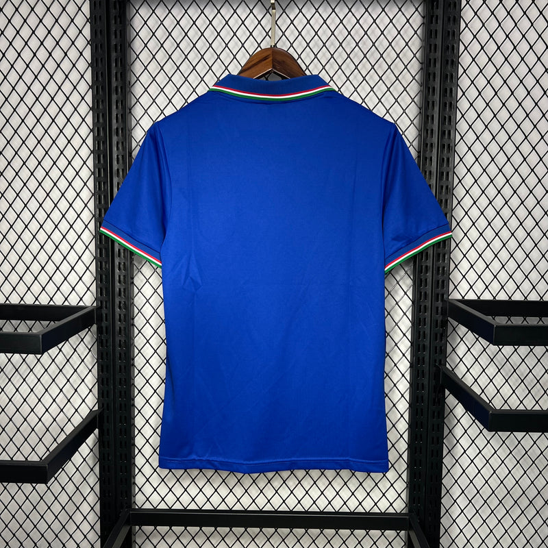 Camisa I Itália Retrô | 1982 Le Coq Sportif - Azul