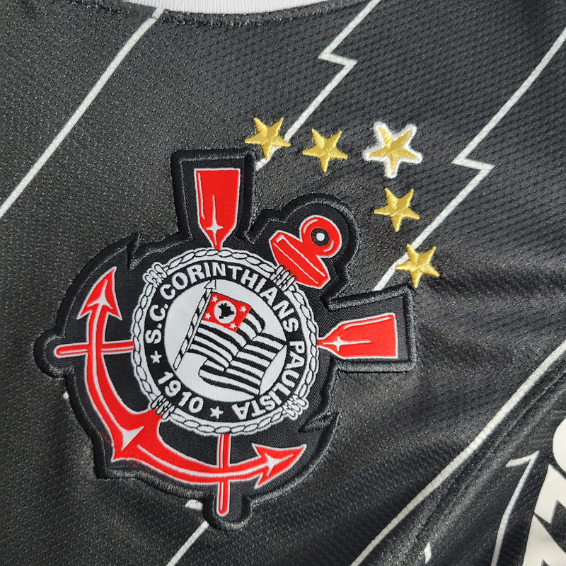 Camisa II Corinthians Retrô | 11/12 Nike - Preta e Branca