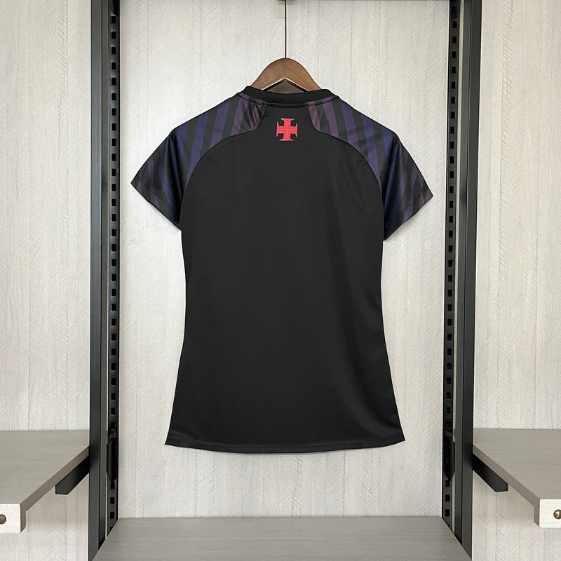 Camisa Pré Jogo Vasco | 24/25 Torcedor Kappa - Feminina - Preta