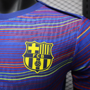 Camisa Pré Jogo Barcelona | 25/26 Modelo Jogador Nike - Azul Vermelha e Amarela