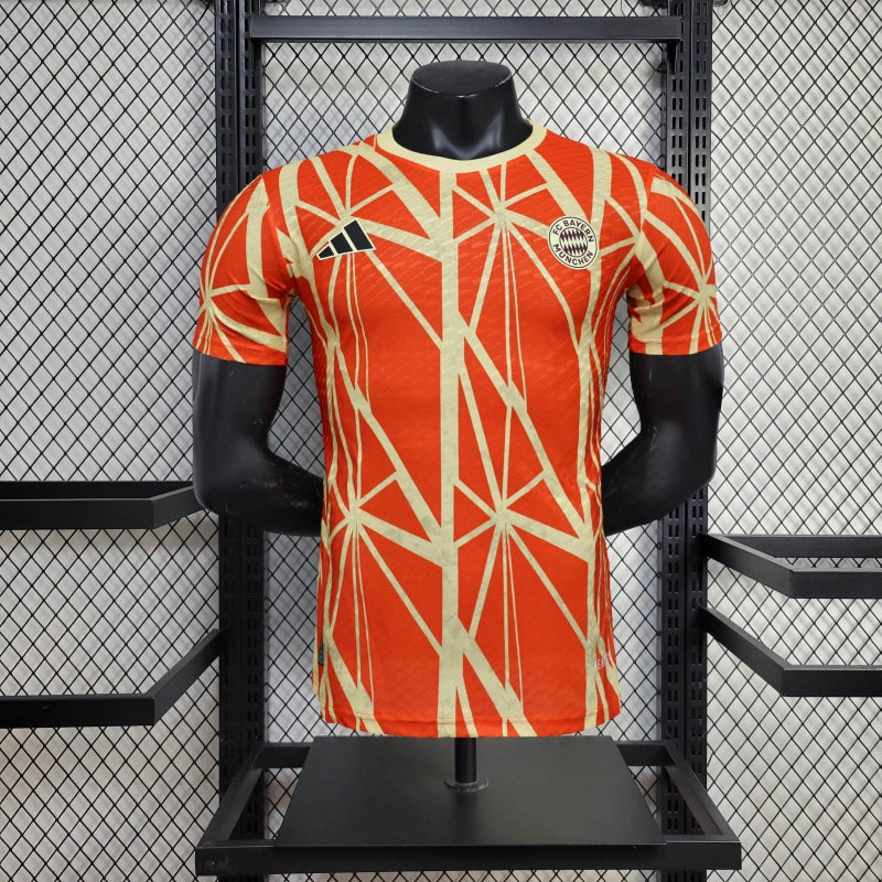 Camisa Pré Jogo Bayern de Munique | 24/25 Modelo Jogador Adidas - Vermelho e Dourado