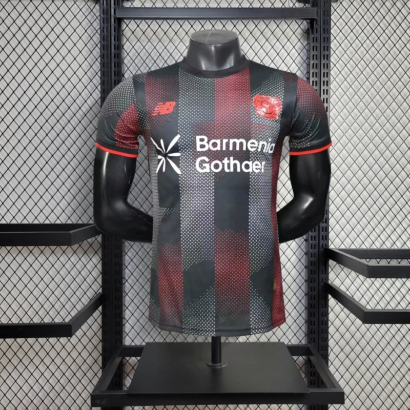 Camisa I Bayer Leverkusen | 25/26 Modelo Jogador New Balance - Preta e Vermelha