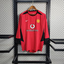 Camisa I Manchester United Retrô | 02/04 Nike - Vermelha - Manga Longa