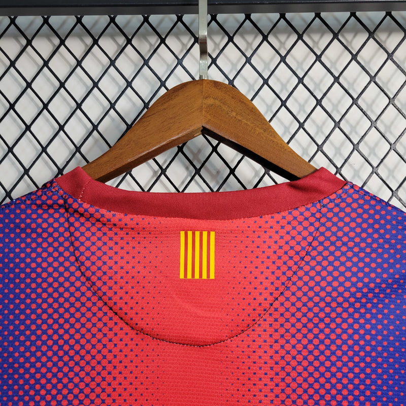 Camisa I Barcelona Retrô | 12/13 Nike - Azul e Vermelha - Manga Longa