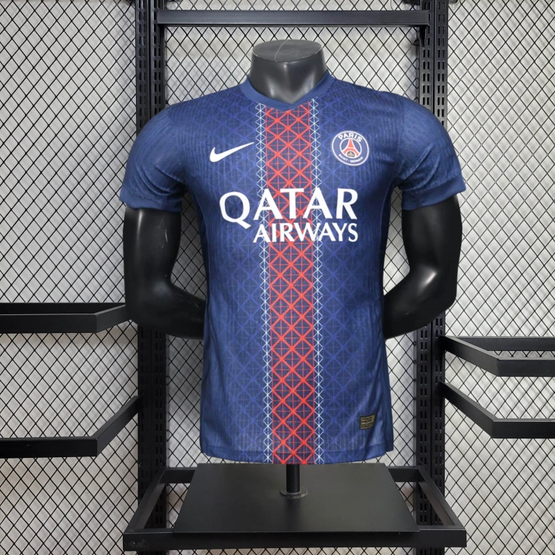 Camisa I PSG | 25/26 Modelo Jogador Nike - Azul e Vermelha