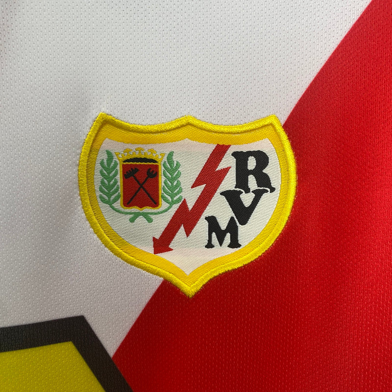 Camisa I Rayo Vallecano Retrô | 01/02 Joma - Branca e Vermelha