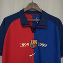 Camisa I Centenário Barcelona Retrô | 1999 Nike - Vermelha e Azul