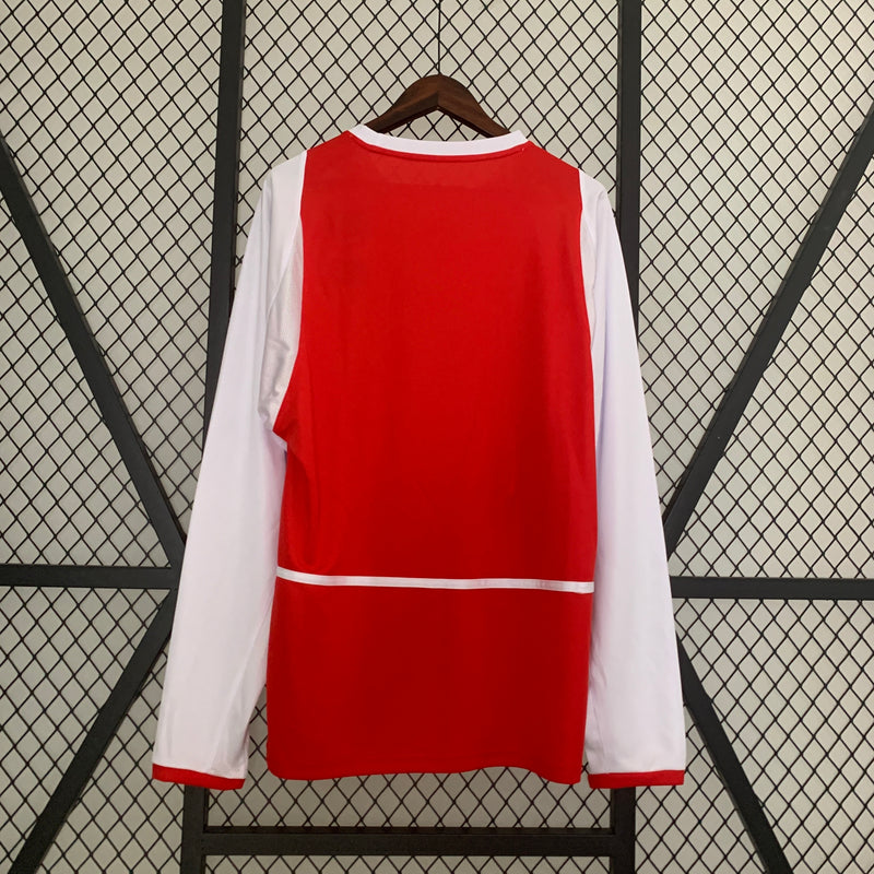 Camisa I Arsenal Retrô | 02/04 Nike - Vermelha e Branca - Manga Longa