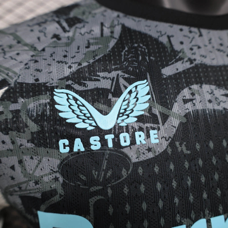 Camisa III Bayer Leverkusen | 24/25 Modelo Jogador Castore - Preta e Cinza