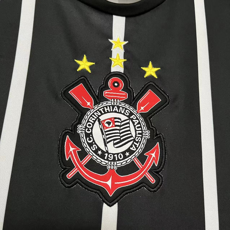 Camisa II Corinthians Retrô | 2004 Nike - Preta e Branca
