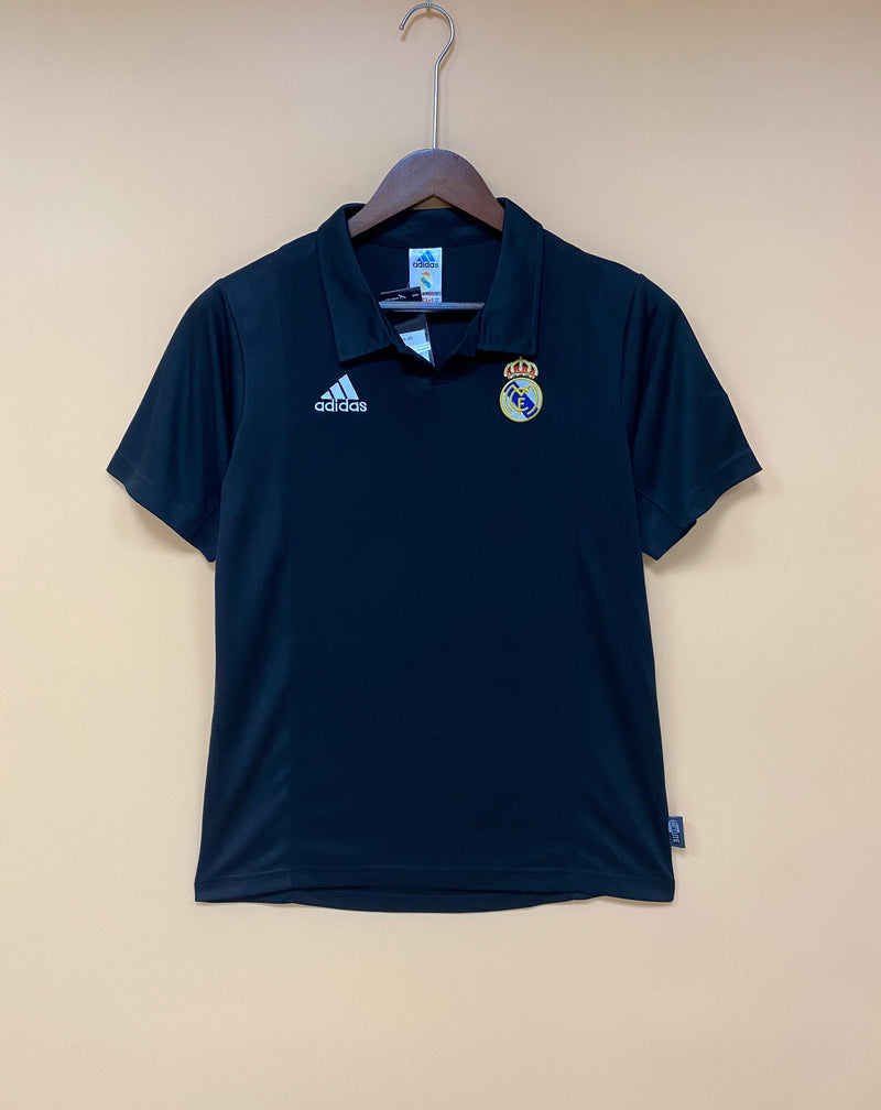 Camisa Champions League Real Madrid Retrô | 02/03 Torcedor Adidas - Preta