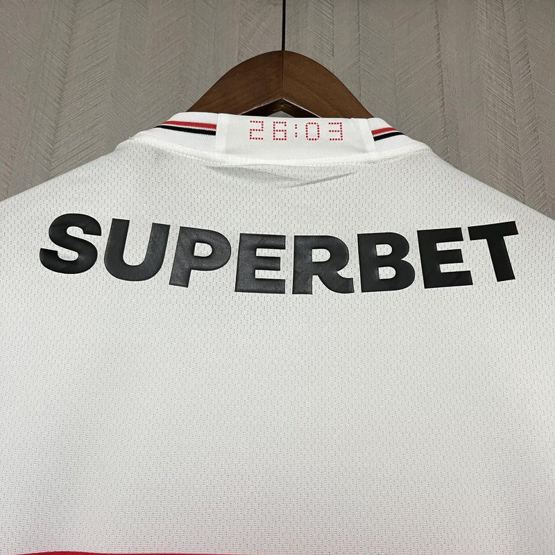 Camisa I São Paulo | 25/26 Torcedor New Balance - Branca (Patrocínios)