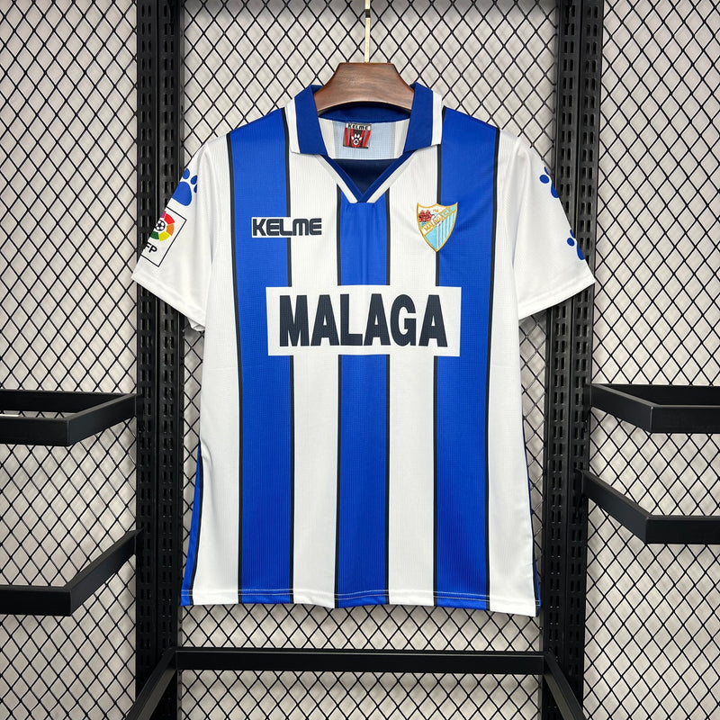 Camisa I Málaga Retrô | 98/99 Kelme - Azul e Branca