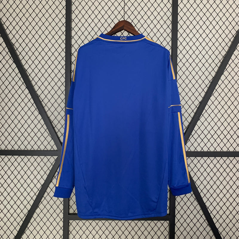 Camisa I Chelsea Retrô | 12/13 Adidas - Azul e Dourada - Manga Longa