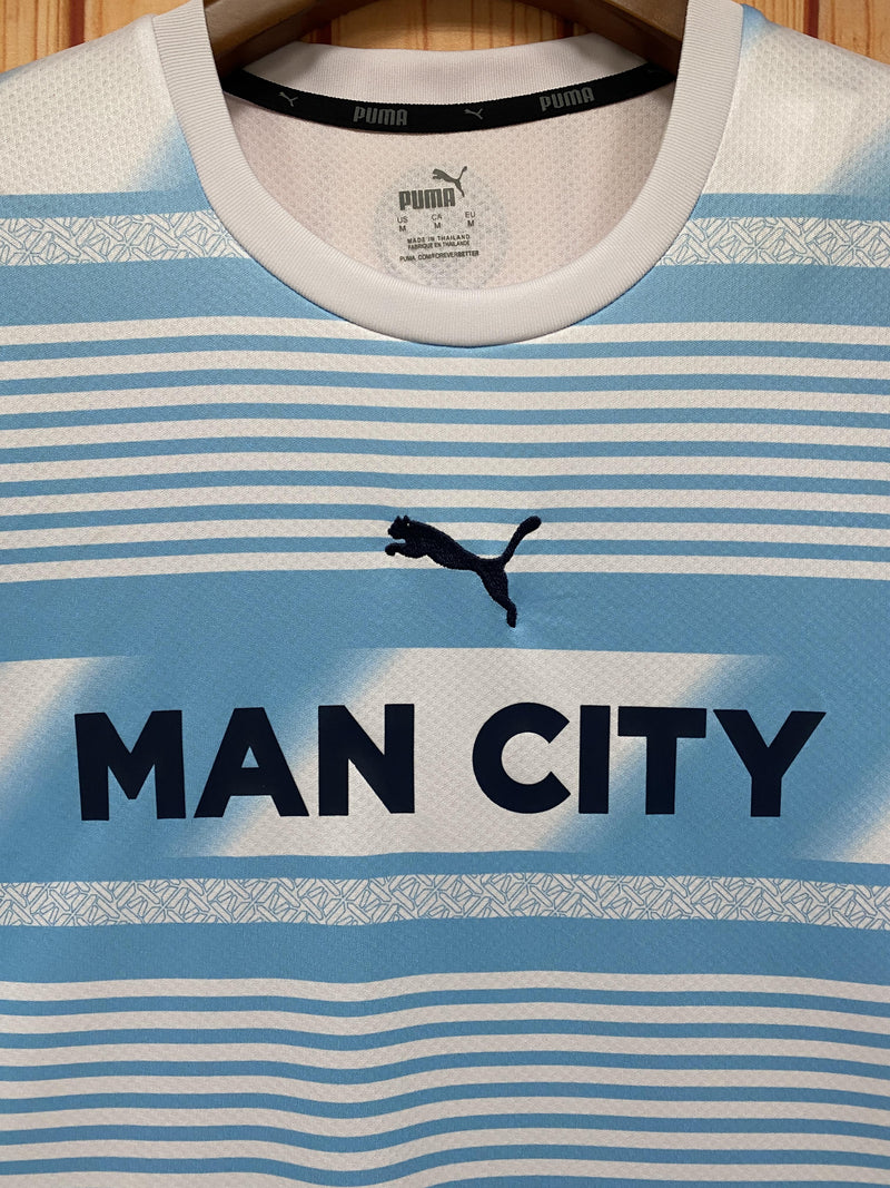 Camisa Pré Jogo Manchester City | 22/23 Torcedor Puma - Azul e Branca