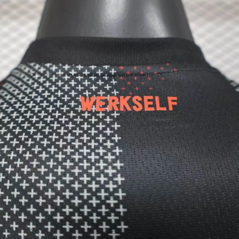 Camisa I Bayer Leverkusen | 25/26 Modelo Jogador New Balance - Preta e Vermelha