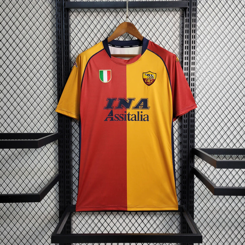 Camisa I Roma Retrô | 01/02  Kappa - Vermelha e Amarela