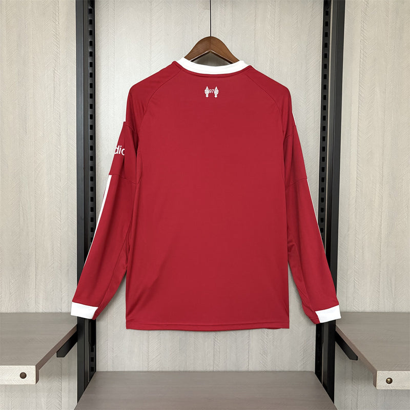 Camisa I Liverpool | 25/26 Torcedor Adidas - Vermelha - Manga Longa