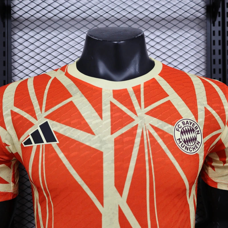Camisa Pré Jogo Bayern de Munique | 24/25 Modelo Jogador Adidas - Vermelho e Dourado