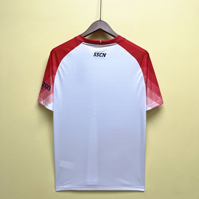 Camisa Edição dia dos Namorados Napoli | 23/24 Torcedor EA7 - Branca e Vermelha