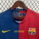 Camisa I Barcelona Retrô | 08/09 Nike - Azul e Vermelha - Manga Longa
