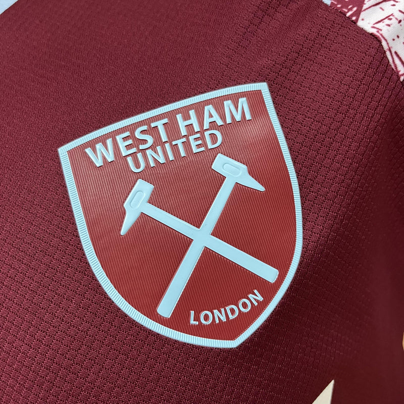 Camisa I West Ham | 22/23 Modelo Jogador Umbro - Vinho
