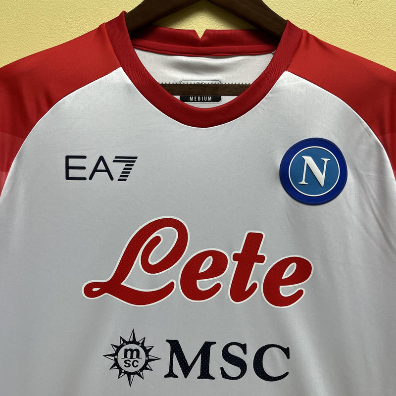 Camisa Edição dia dos Namorados Napoli | 23/24 Torcedor EA7 - Branca e Vermelha