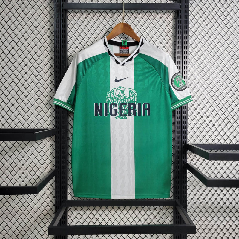 Camisa I Nigéria Retrô | 1996 Nike - Verde e Branca