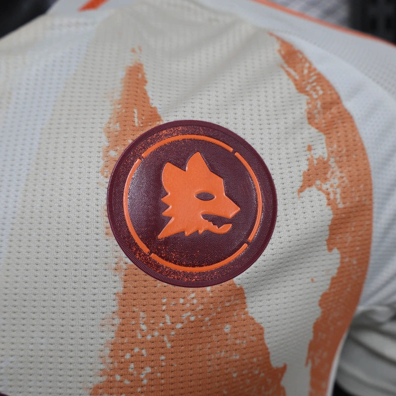 Camisa II Roma | 24/25 Modelo Jogador Adidas - Branca e Laranja